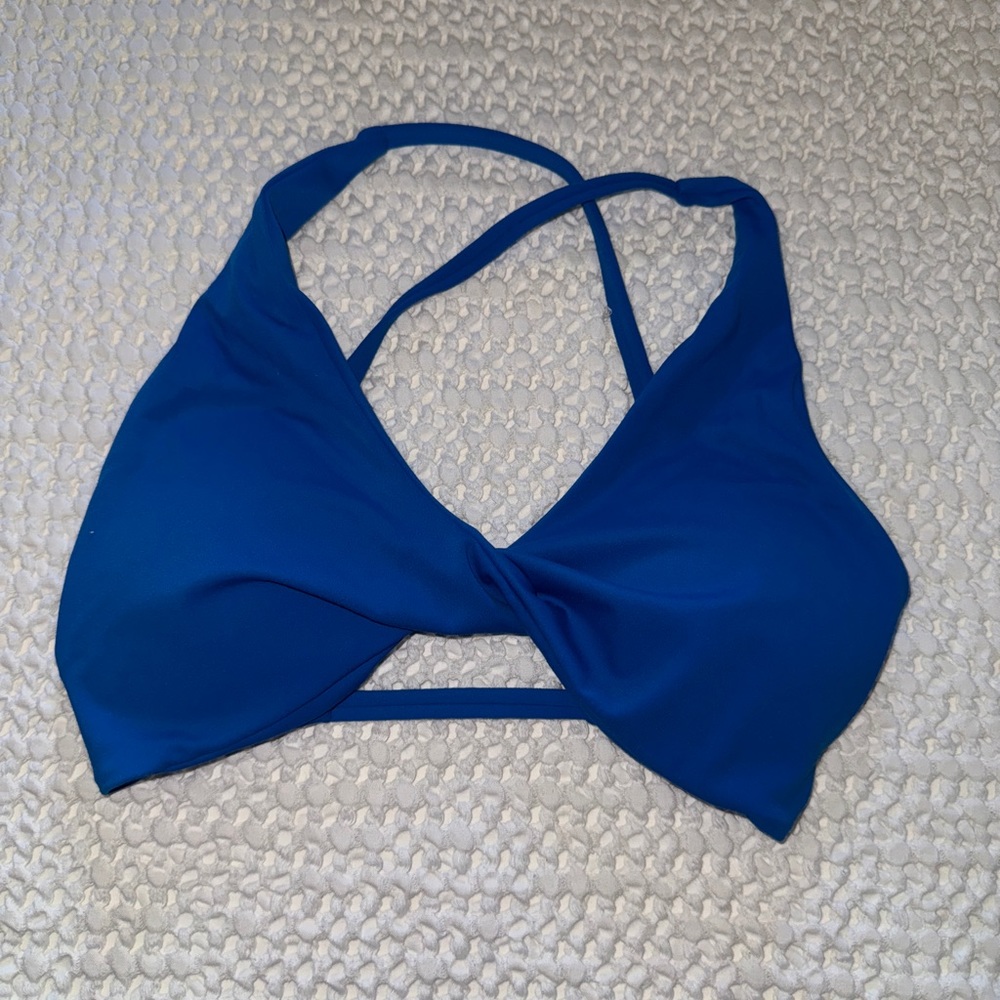 Blue sports bra